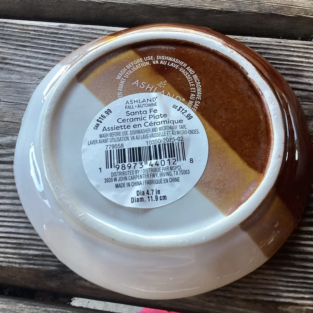 Ashland Santa Fe Ceramic Plates with candles- set of 3